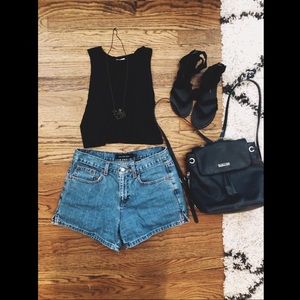 Calvin Klein • Vintage High Waist Denim Shorts